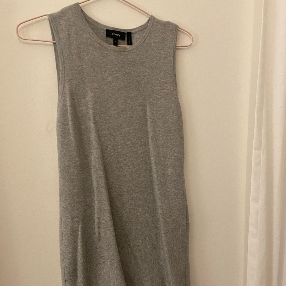 Theory casual gray sleeveless dress